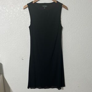 Lauren, Ralph Lauren Black Sleeveless Chiffon lightweight Dress size 10